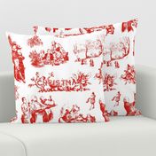 Good Cheer Christmas Toile strawberry 1