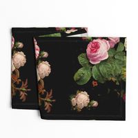 Dark Floral Black roses on black moody floral JUMBO size