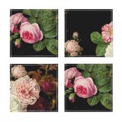 Dark Floral Black roses on black moody floral JUMBO size