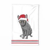 Tea Towel Santa Sphynx Cat