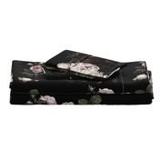 Vintage roses jumbo scale dark moody floral black