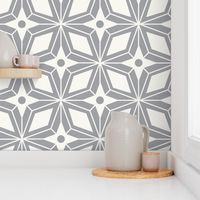 Starburst - Midcentury Modern Geometric Grey Jumbo Scale