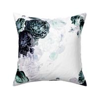 reverse dark floral vintage roses f