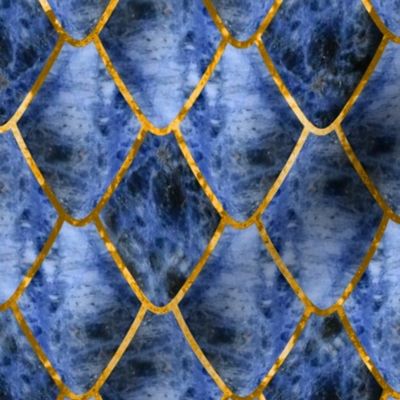 Blue Earth Gemstone Dragon Scales