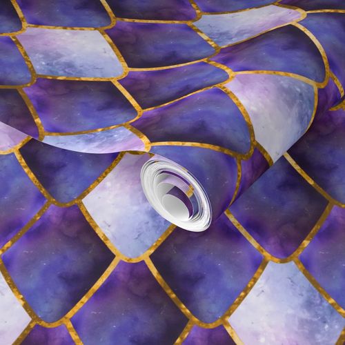 Purple Opal Galaxy Gemstone Dragon Scale | Spoonflower