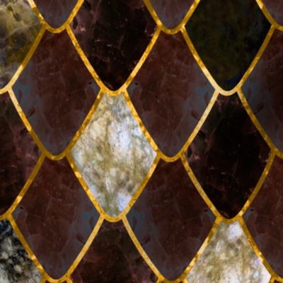 Rustic Formal Opal Gemstone Dragon Scales