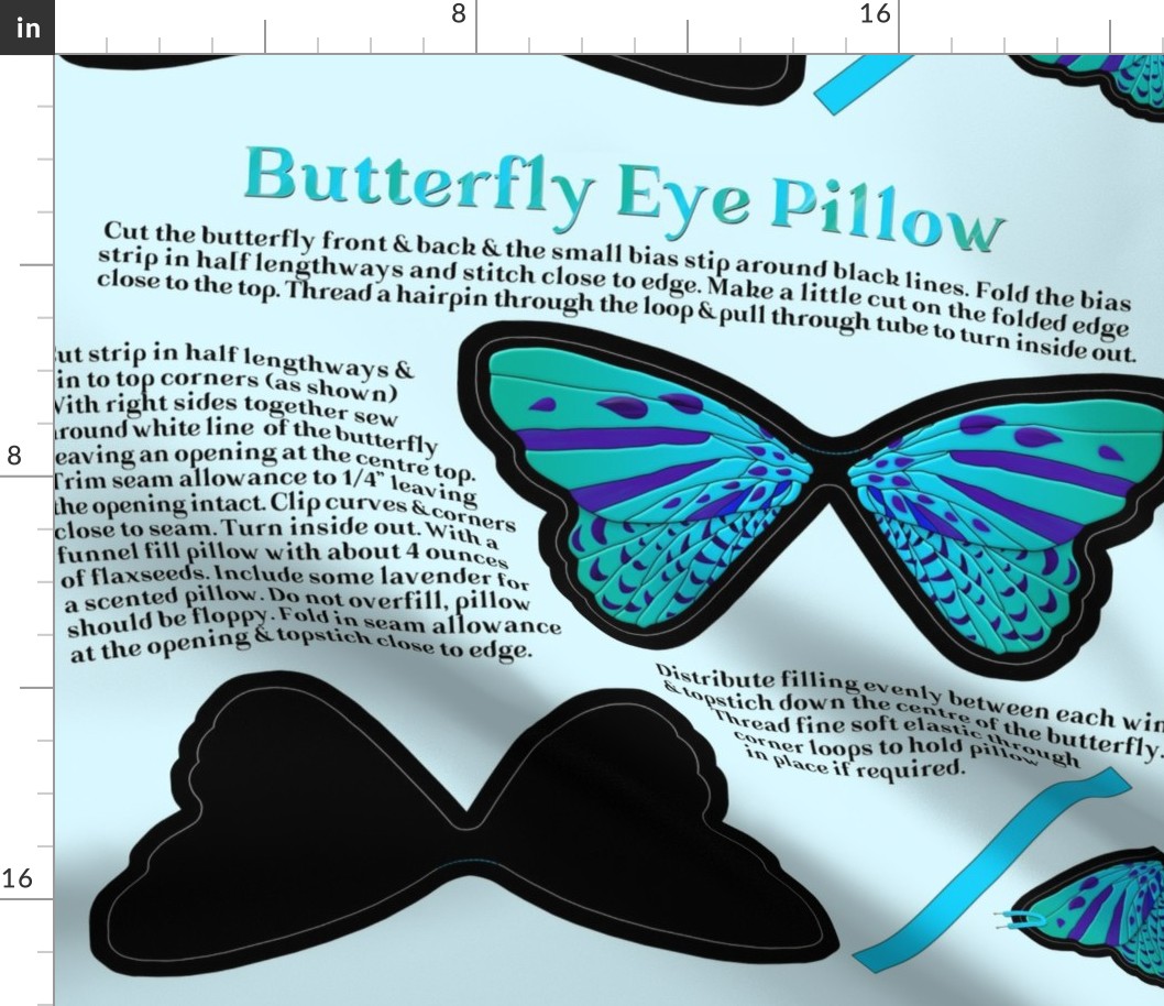 Butterfly Eye Pillow Cut and Sew