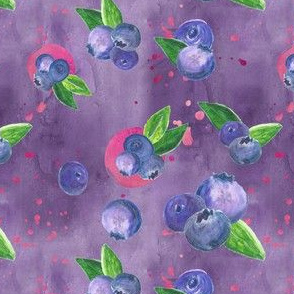 Juicy Blueberries in Purple