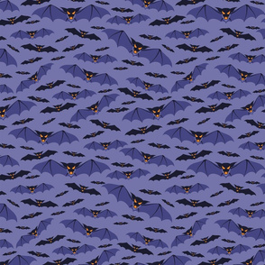 Halloween Bats Purple