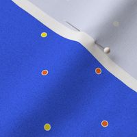 Polka Dots - Multi Dots on Bright Blue 