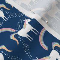 Unicorns Pooping Glitter- on dark blue