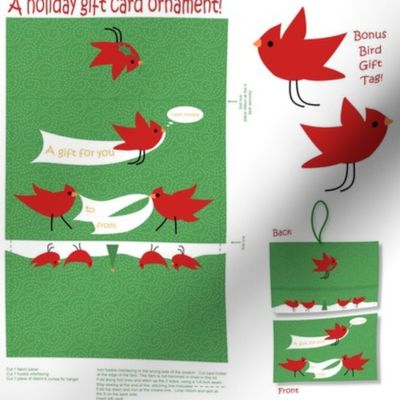 Cardinal Holiday Gift Card Ornament