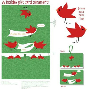 Cardinal Holiday Gift Card Ornament