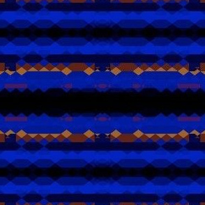 Blue Tribal Horizontal Stripe