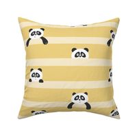 peekaboo panda - yellow