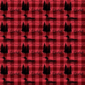 Minnesota Home - Red Plaid