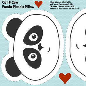 Panda plushie pillow