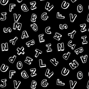 alphabet white on black smaller