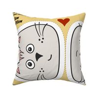 Kitten plushie pillow