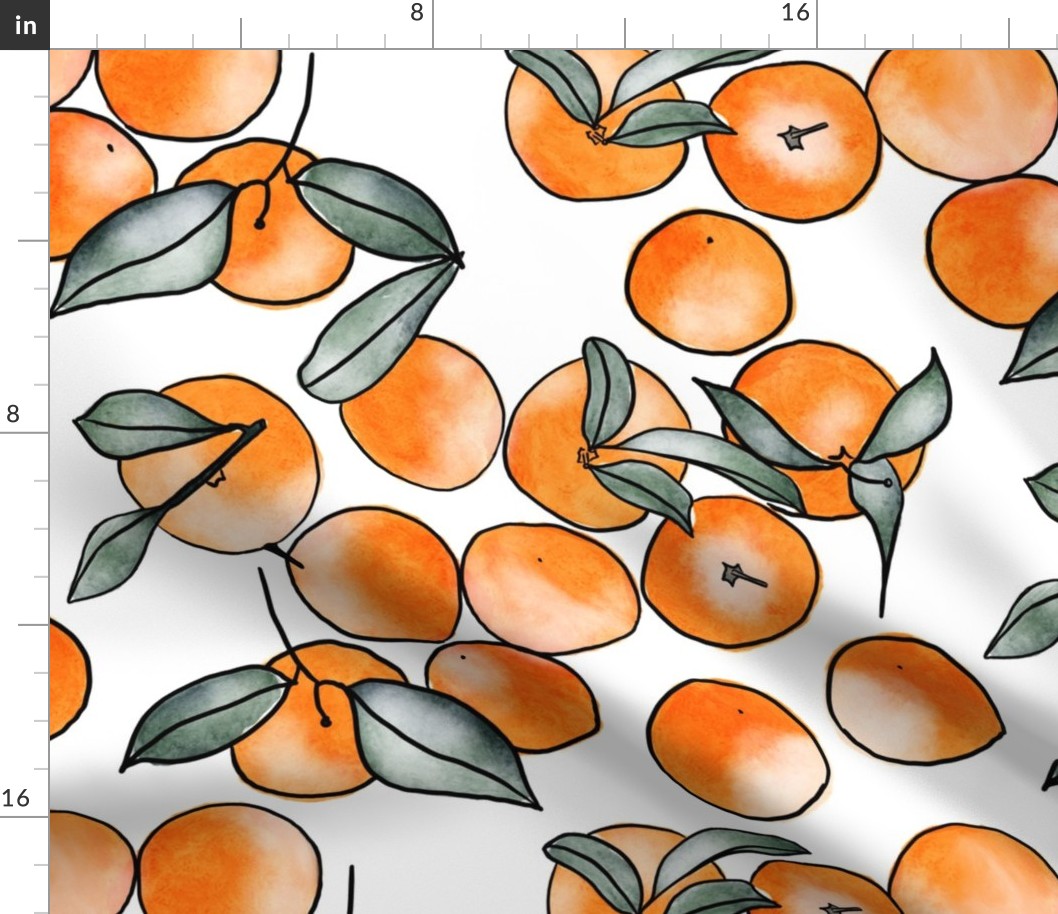 Watercolor Clementines