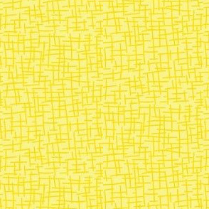 Sketchy Mesh of Daffodil Yellow on Buttery Yellow