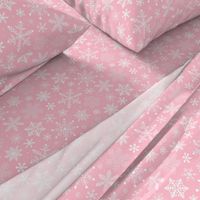 Snowflakes Christmas on Light Pink