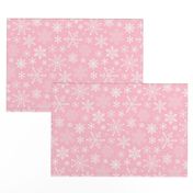 Snowflakes Christmas on Light Pink