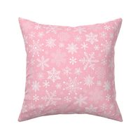 Snowflakes Christmas on Light Pink