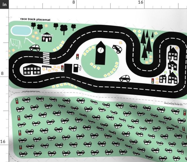 race track placemat - Spoonflower