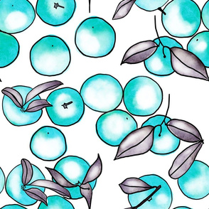 Abstract blue clementines