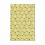 1840s Bees on Beeswax Yellow | Bee Dance