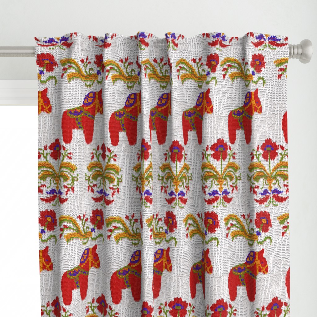 Swedish traditional Curtain Panel | Spoonflower