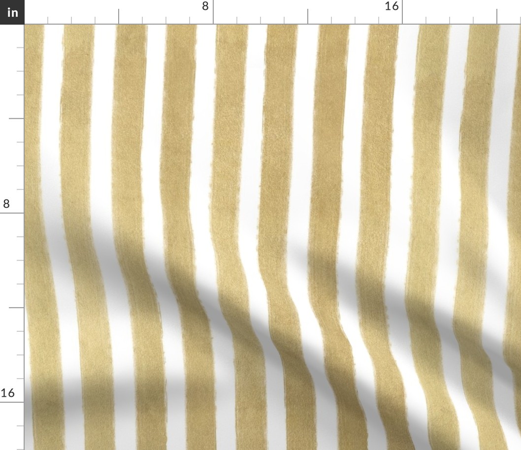 1” Gold Stripes - vertical - faux metallic gold
