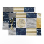 I Love You to the Moon And Back - Navy And gold