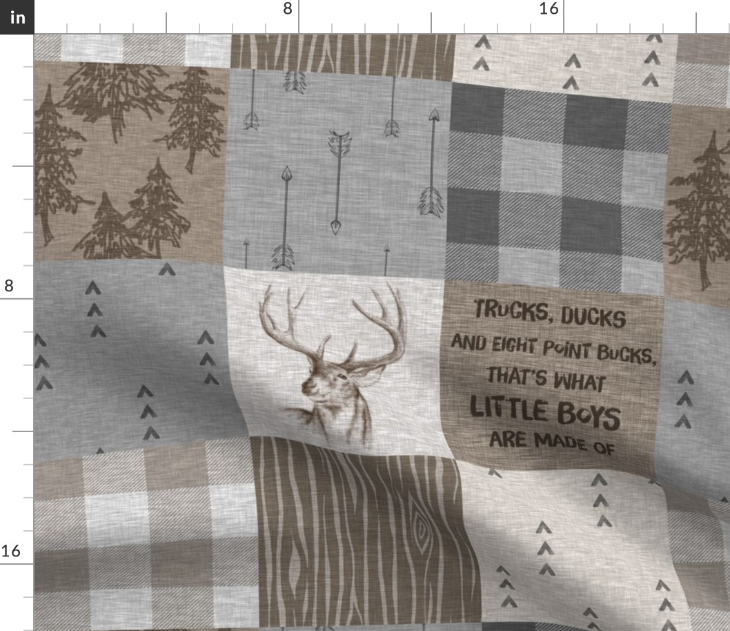 what little boys are made of - rustic Buck - large font