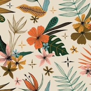 tropical floral pattern