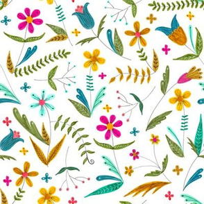 bright simple floral pattern