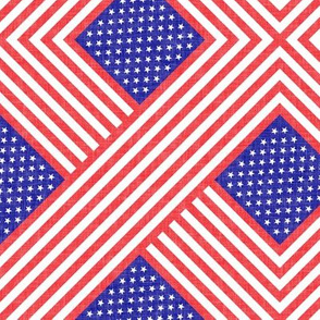 American flag  - geometric