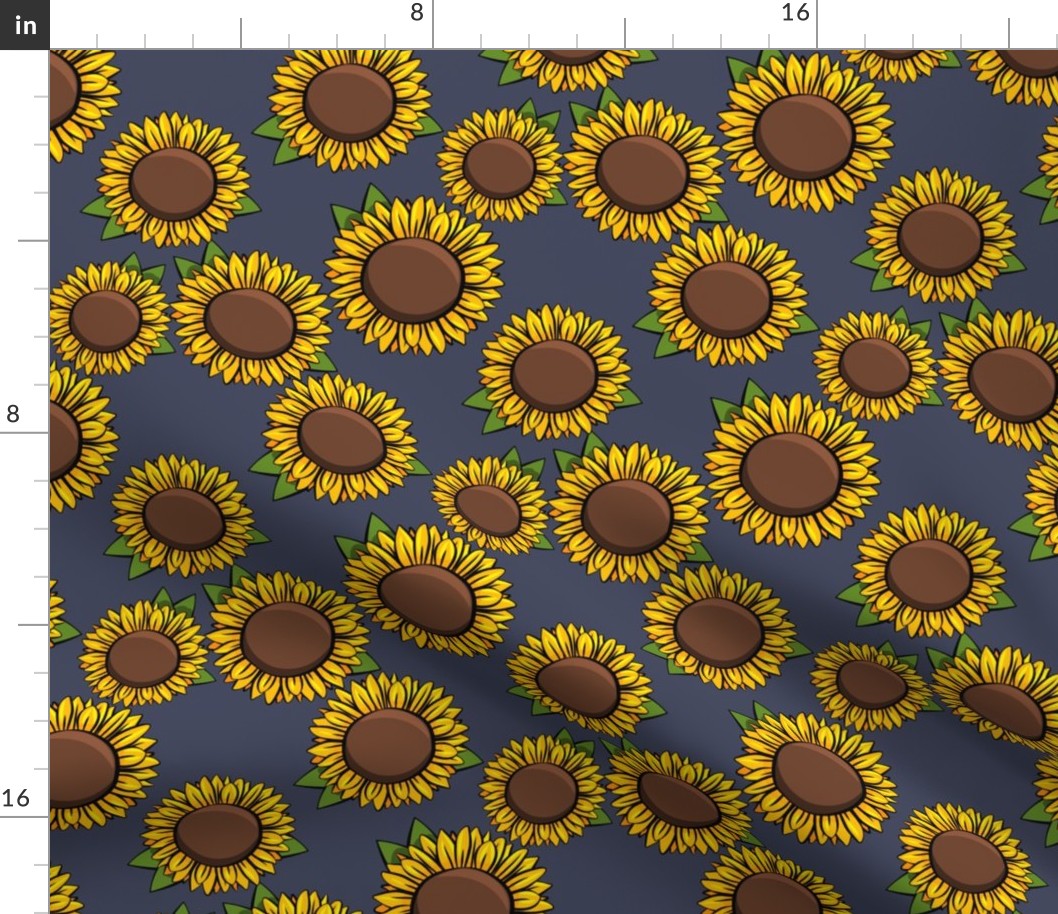 Sunflowers - blue