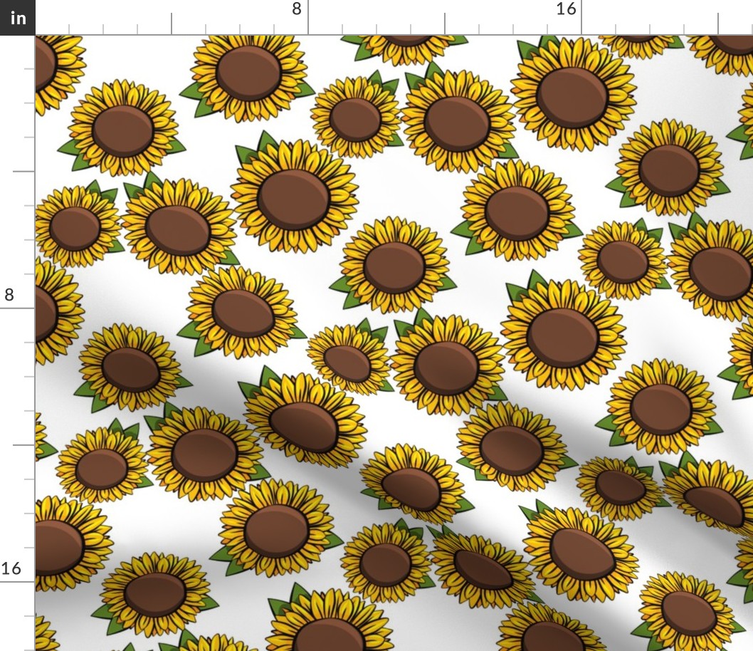 Sunflowers - White