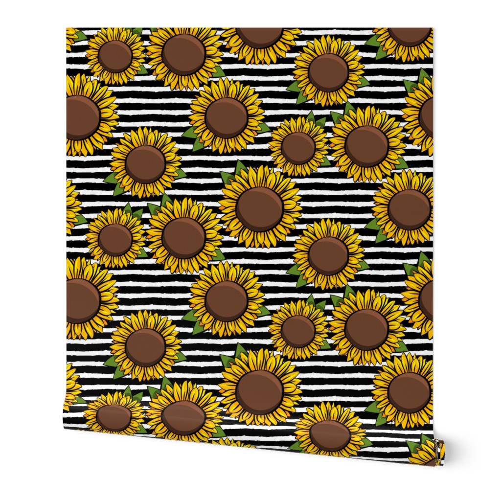 Sunflowers - black stripes