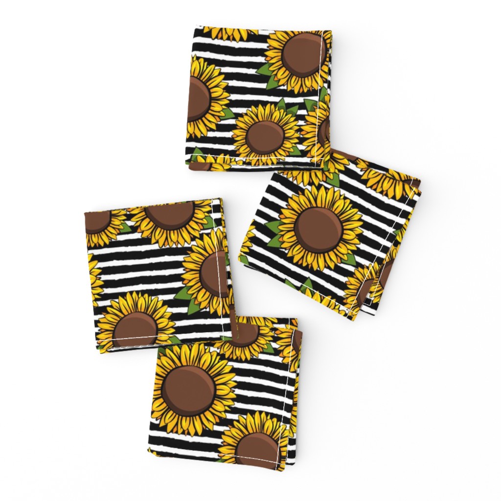 Sunflowers - black stripes