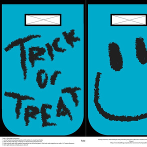 Trick or Treat bag: Teal Smile