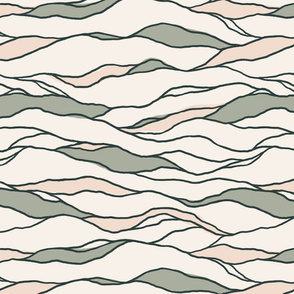 Lines of Nature - Blush and Green