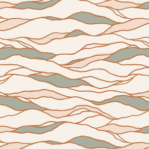 Lines of Nature - Blush, Sage, and Ochre