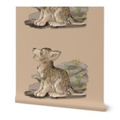 Howling Wolf Cub for Pillow