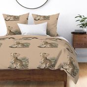 Howling Wolf Cub for Pillow