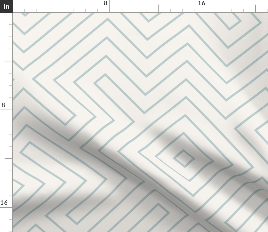 tribal maze AQUA ON CREAM