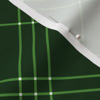 Jacobite coat tartan, 6" diagonal repeat  - green with white stripes