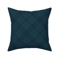 Jacobite coat tartan, 6" diagonal repeat  - navy with black stripes